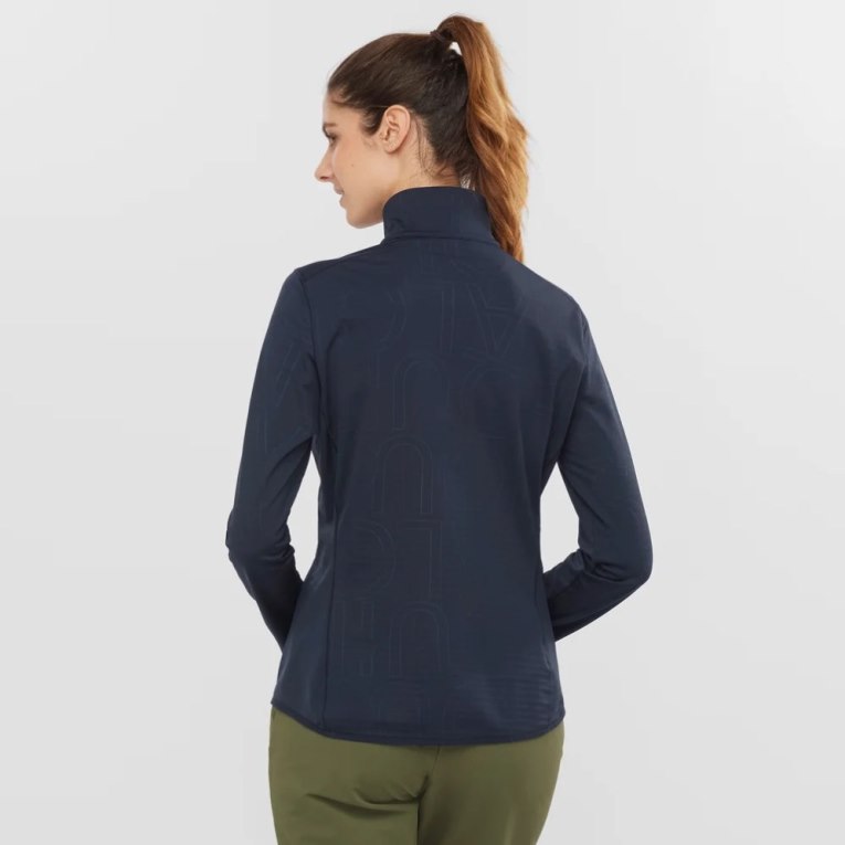 Navy Salomon Essential Lightwarm Half Zip Women's Jackets | PH 10286O